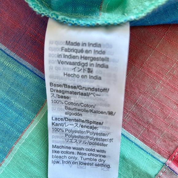 J Crew Crewcuts plaid dress with ruffled sleeves, Girls size 6-7, NWT - Picture 9 of 11